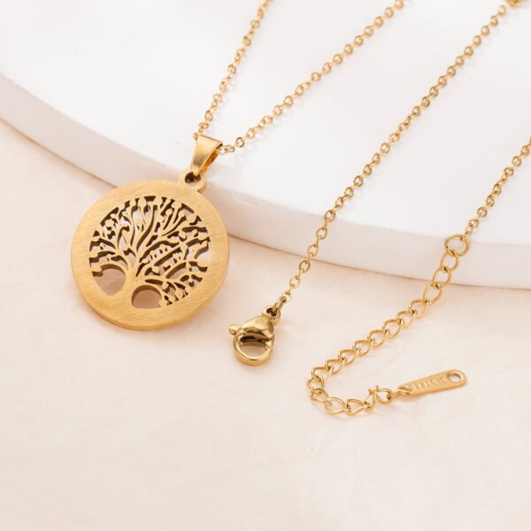 Quality SenseLife Tree Titanium steel pendant clavicle chain Fashion personality Hollow stainless steel Peace Tree necklace - Image 10