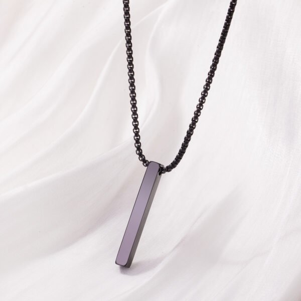 European and American body stainless steel long pendant sweater chain simple personality hip hop men's three-dimensional titanium steel necklace