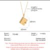 18K gold plated titanium steel block envelope pendant clavicle chain artsy vintage style stainless steel open and close book necklace - Image 6
