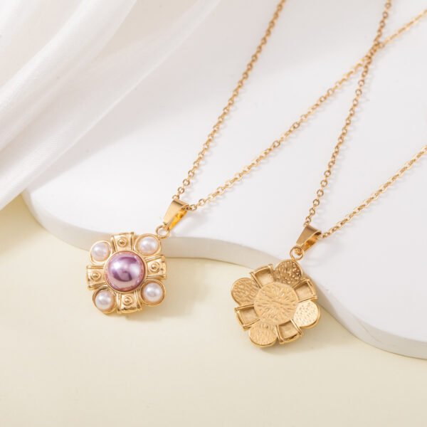 Light luxury niche everything plated 18K gold clavicle chain jewelry cross-border do not fade high-grade sense of gold beaded necklace women - Image 4