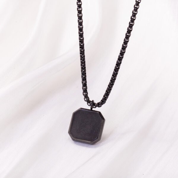 Europe and the United States cross-border simple square dripping stainless steel pendant all fashion long smooth square titanium steel necklace - Image 7