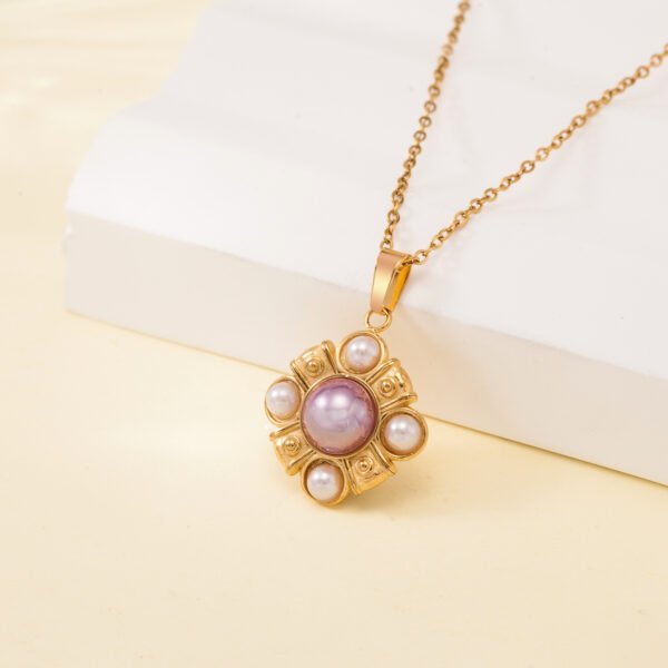 Light luxury niche everything plated 18K gold clavicle chain jewelry cross-border do not fade high-grade sense of gold beaded necklace women - Image 5