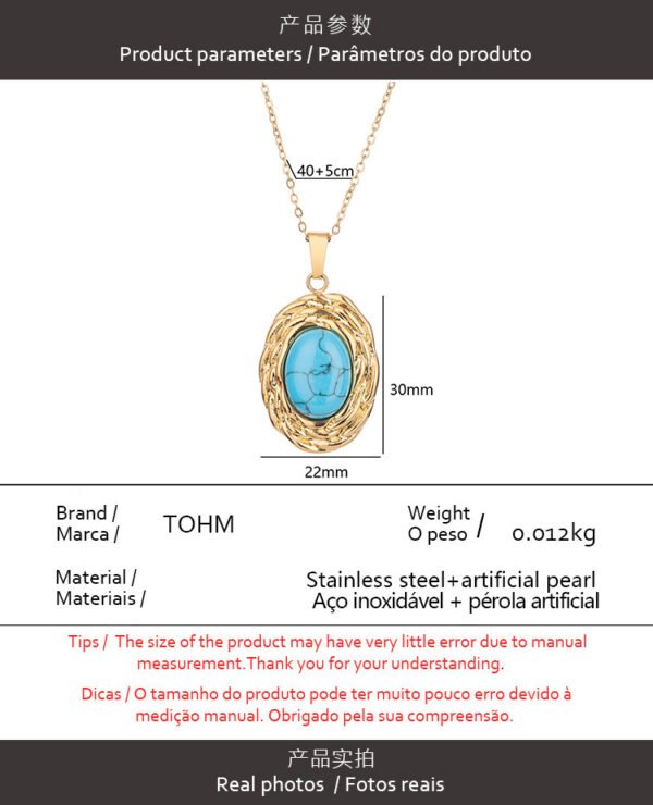 Titanium steel does not fade high-grade feeling beaded necklace women with INS style niche design sense of light luxury temperament clavicle chain - Image 5