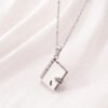 18K gold plated titanium steel block envelope pendant clavicle chain artsy vintage style stainless steel open and close book necklace - Image 5