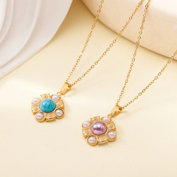 Light luxury niche everything plated 18K gold clavicle chain jewelry cross-border do not fade high-grade sense of gold beaded necklace women