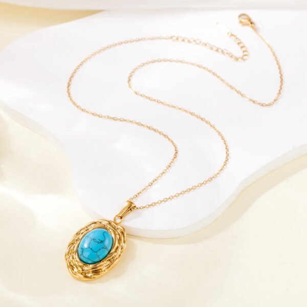 Titanium steel does not fade high-grade feeling beaded necklace women with INS style niche design sense of light luxury temperament clavicle chain - Image 2